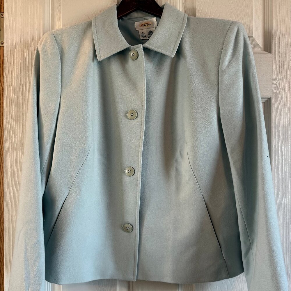 Talbots Light Blue Wool Blend Blazer